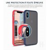 Coque antichoc iPhone 13 Pro Rouge Bi-Matière avec dos fumé