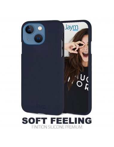 Coque silicone iPhone 13 Soft feeling Bleu JAYM®