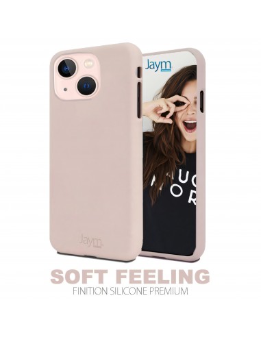 Coque silicone iPhone 13 Soft feeling Rose sable JAYM®