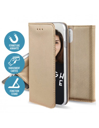 Etui iPhone 14 Folio Magnetique JAYM Or