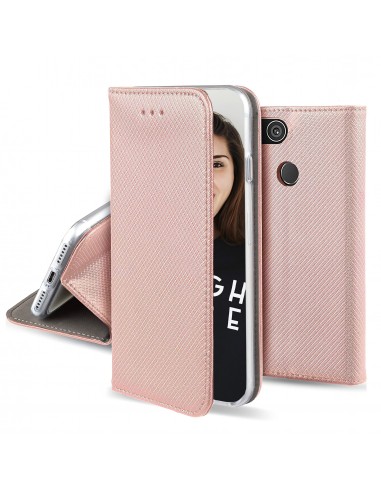 Etui iPhone 14 Plus Folio Magnetique JAYM Or rose