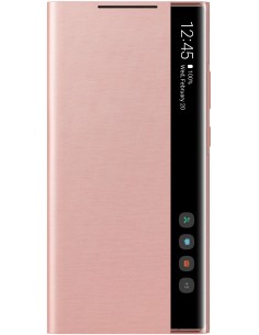 Etui Smart clear View Cover Galaxy Note 20 et Note 20 5G Officiel Samsung Rose