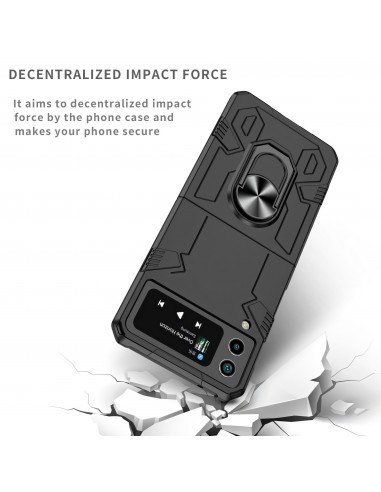 Coque antichocs Galaxy Z Flip 4 5G Mecha noir