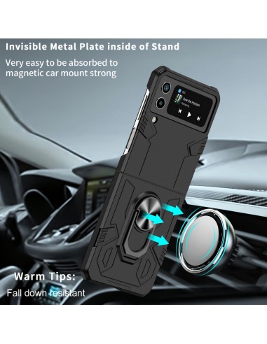 Coque antichocs Galaxy Z Flip 4 5G Mecha noir