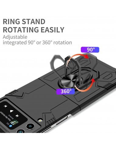 Coque antichocs Galaxy Z Flip 4 5G Mecha noir