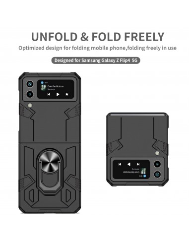 Coque antichocs Galaxy Z Flip 4 5G Mecha noir