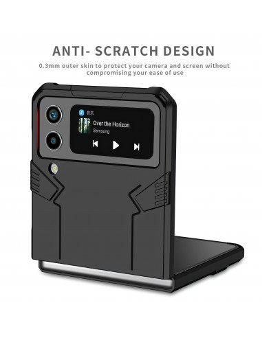 Coque antichocs Galaxy Z Flip 4 5G Mecha noir