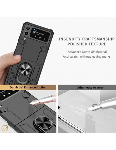 Coque antichocs Galaxy Z Flip 4 5G Mecha noir