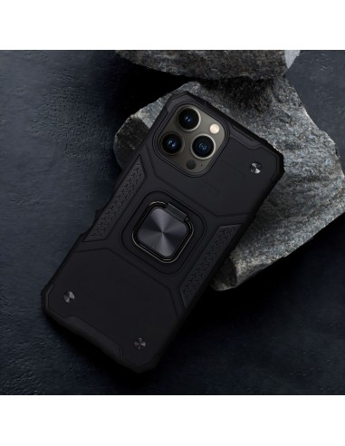 Coque antichocs IPHONE 14 PRO MAX Hybrid avec anneau aimanté NITRO noir