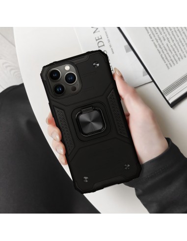 Coque antichocs IPHONE 14 PRO MAX Hybrid avec anneau aimanté NITRO noir