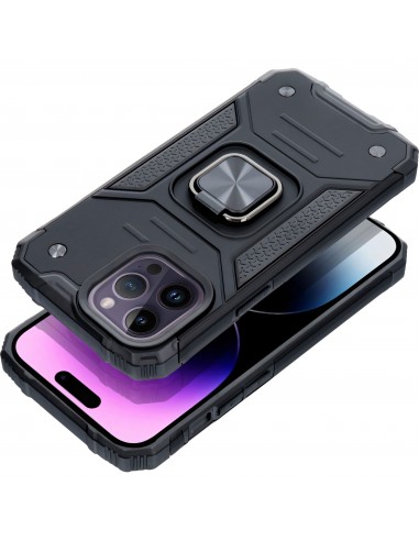Coque antichocs IPHONE 14 PRO MAX Hybrid avec anneau aimanté NITRO noir