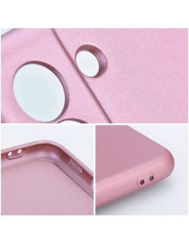 Coque iPhone 14 PRO MAX Style Métal Rose
