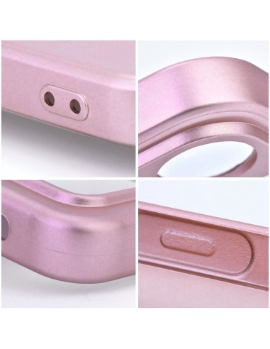 Coque iPhone 14 PRO MAX Style Métal Rose