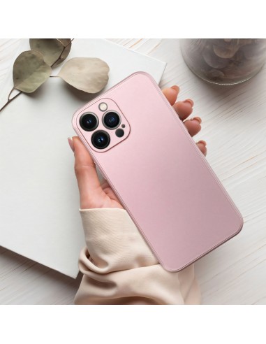 Coque iPhone 14 PRO MAX Style Métal Rose