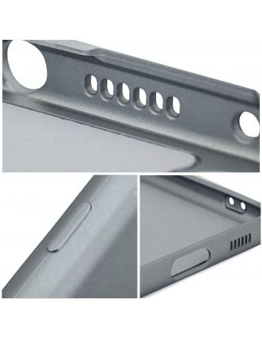 Coque iPhone 14 PRO MAX Style Métal Gris