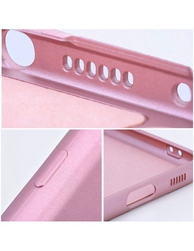 Coque iPhone 14 Style Métal Rose