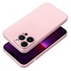Coque iPhone 14 Style Métal Rose