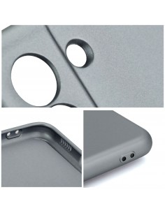 Coque iPhone 14 Style Métal Gris 2