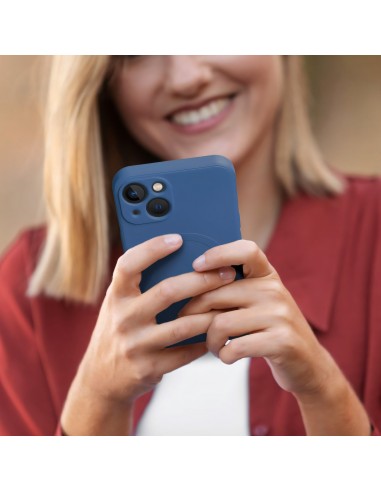 Coque Silicone Mag Cover pour iPhone 12 PRO MAX bleu