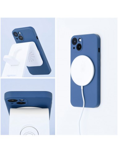 Coque Silicone Mag Cover pour iPhone 12 PRO MAX bleu