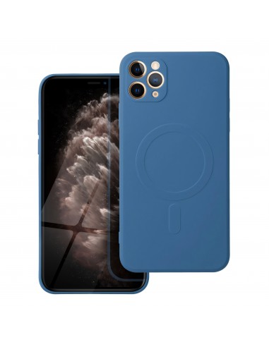 Coque Silicone Mag Cover pour iPhone 12 PRO MAX bleu