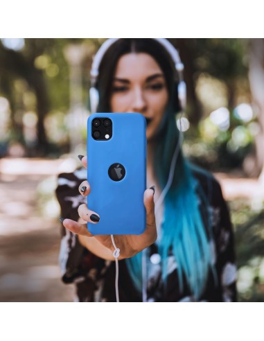 Coque SILICONE PREMIUM pour iPhone 14 bleu