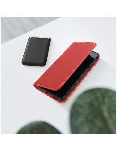 Etui cuir Galaxy S22 Smart Pro Bordeau