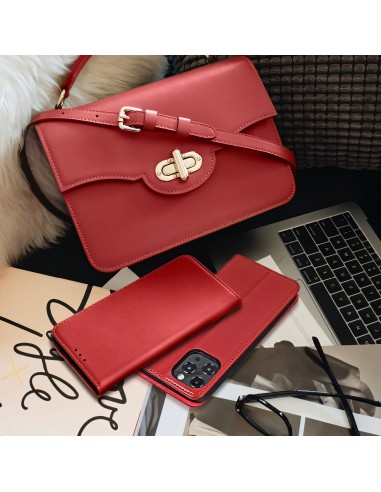 Etui cuir Galaxy S22 Smart Pro Bordeau