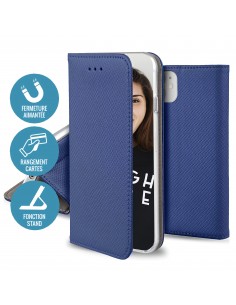 Étui Xiaomi 12 Pro Folio Magnetique JAYM Bleu 2
