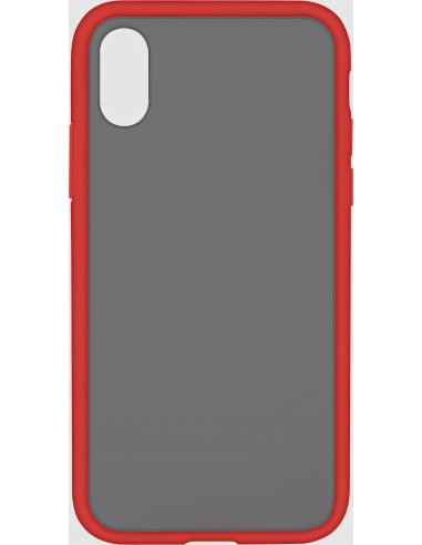 Coque iPhone 13 Pro Max Bi-Matière avec dos fumé Peach Garden Rouge
