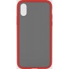 Coque iPhone 13 Pro Max Bi-Matière avec dos fumé Peach Garden Rouge