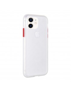 Coque iPhone 13 Pro Max Bi-Matière avec dos fumé Peach Garden Transparent 2