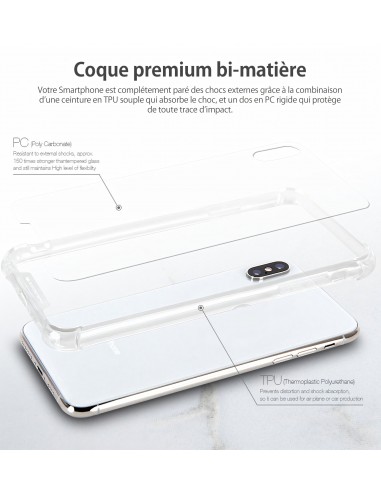 COQUE RENFORCEE TRANSPARENTE IPHONE 13 PRO BI-MATIERE *SUPER PROTECT*  