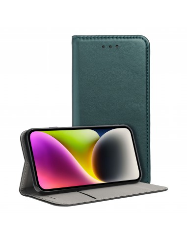 Etui iPhone 14 Smart Magnetique vert foncé