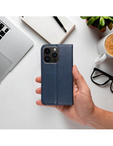 Etui iPhone 14 Pro Smart Magnetique Bleu marine