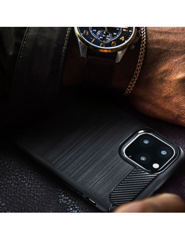 Coque Galaxy A01 Style carbone noir