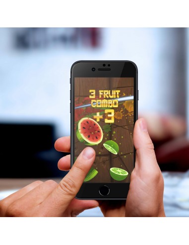 Film verre trempé 6D Iphone 7, 8 et iPhone SE 2020, SE 2022 Noir - GUARD - Résistant