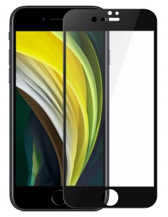 Film verre trempé 6D Iphone 7, 8 et iPhone SE 2020, SE 2022 Noir - GUARD - Résistant