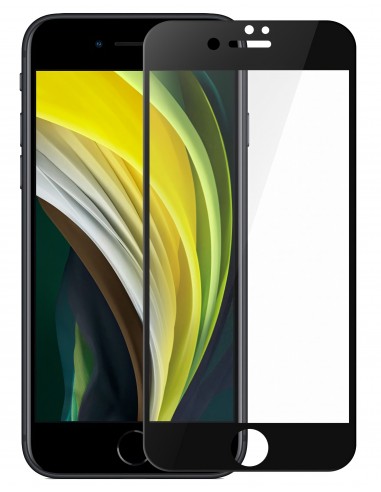 Film verre trempé 6D Iphone 7, 8 et iPhone SE 2020, SE 2022 Noir - GUARD - Résistant