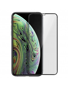Film verre trempé 6D Iphone X, XS et iPhone 11 Pro Noir - Résistant