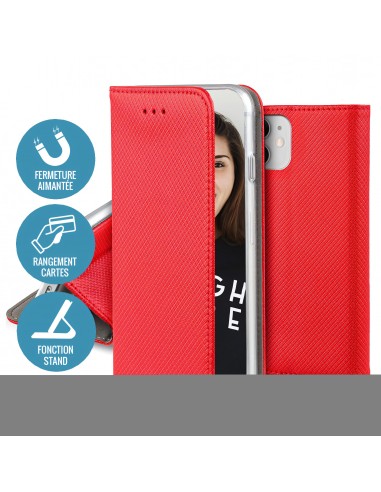 Etui iPhone 13 Mini Magnétique Rouge  - Jaym