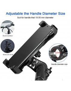 Support vélo universel rotatif pour smartphone toute taille de 3.5" JUSQU'A 7"  2