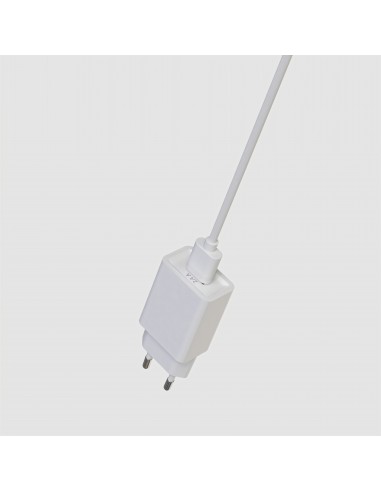 Pack chargeur secteur 1 USB 2.4A + Cable USB vers Micro-USB 1.5M BLANCS - JAYM® COLLECTION POP 