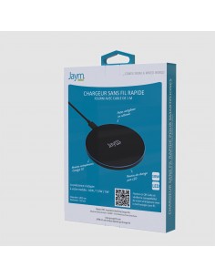 Chargeur intelligent PAD a induction Rapide QI 10W NOIR - JAYM®  2