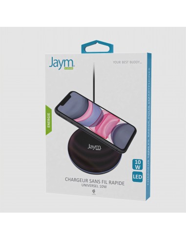 Chargeur intelligent PAD a induction Rapide QI 10W NOIR - JAYM® 