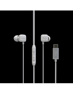 KIT PIETON ECOUTEURS INTRA-AURICULAIRE TYPE-C + TELECOMMANDE + MICRO BLANC - JAYM® 