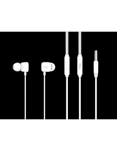 KIT PIETON ECOUTEURS INTRA-AURICULAIRE JACK 3.5 + TELECOMMANDE + MICRO BLANC - JAYM® 