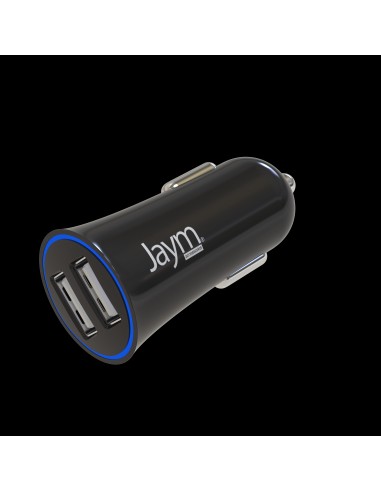 Chargeur voiture Double USB-A 12W 2,4A 12-24V NOIR - JAYM® 