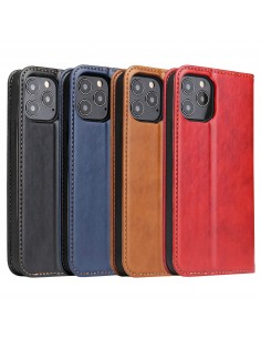 Etui de protection iPhone 8 Plus et 7 Plus - Simili cuir - Avec rangement carte - Rouge 2