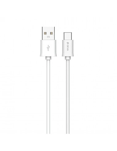 Cable USB vers Type-C 2A - Devia - 1m - Blanc